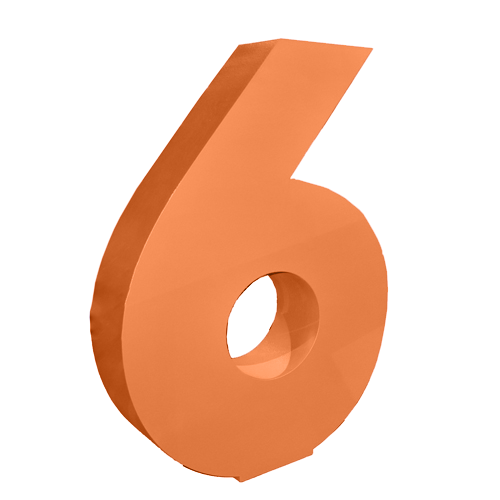 Oversized Number 6