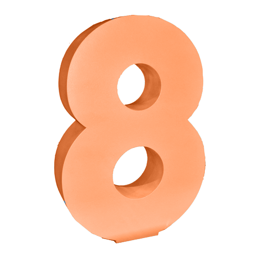 Oversized Number 8