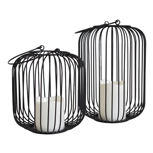 Set of (2) Wire Candle Holders