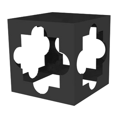 Black Acrylic Cube Table