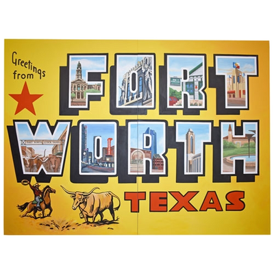 Oversized Fort Worth Postcard