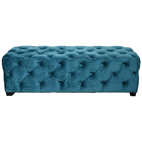 Teal Velvet Bench