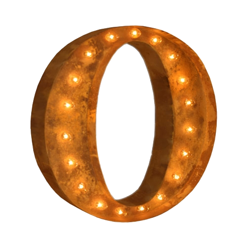 Vintage Marquee Letter - O