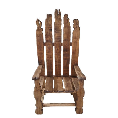Hand Carved Wooden Throne Chair