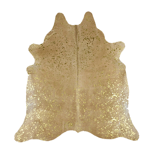 Cowhide Rug with Gold Flecks