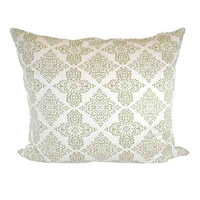 Reversible Green Trellis Pillow