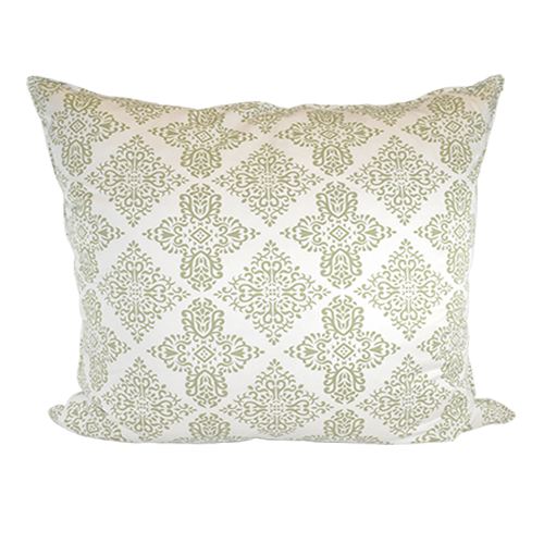 Reversible Green Trellis Pillow