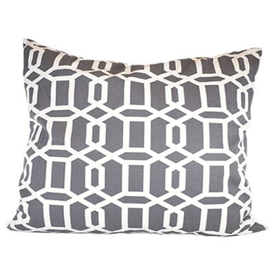 Grey Lattice Pillow