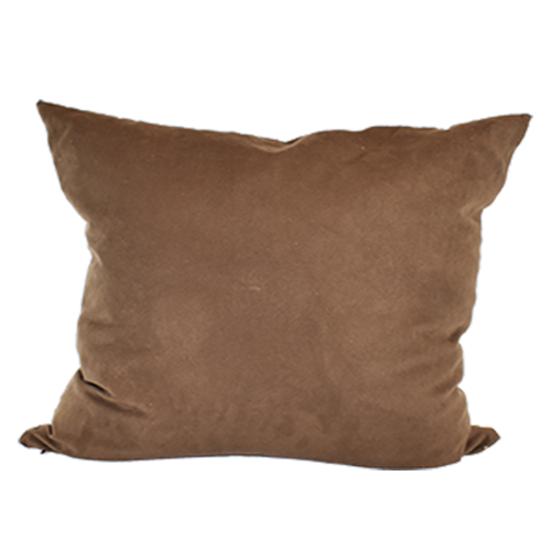 Brown Faux Suede Pillow