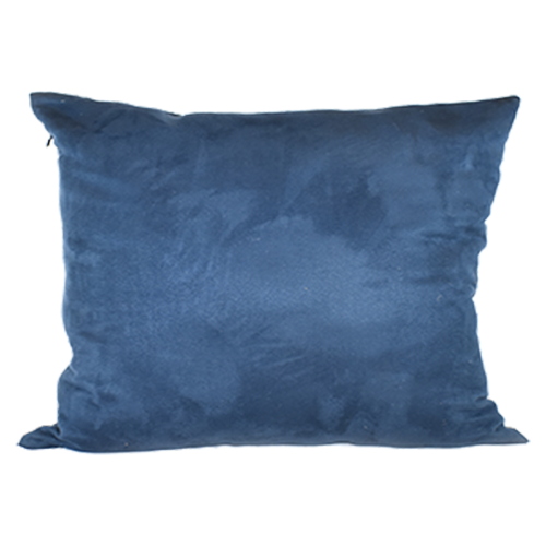 Blue Faux Suede Pillow