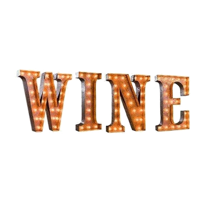 WINE Vintage Marquee Letters