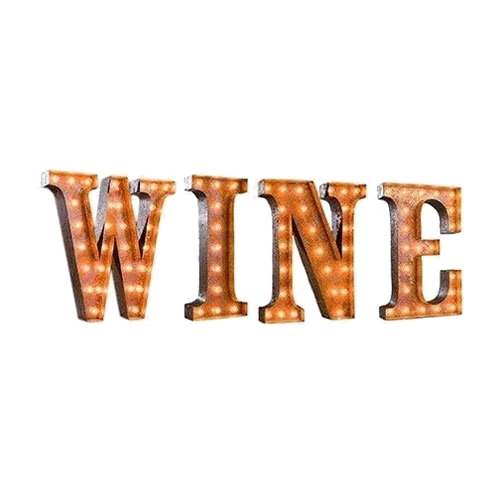 WINE Vintage Marquee Letters