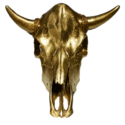 Cow Skull - Gold