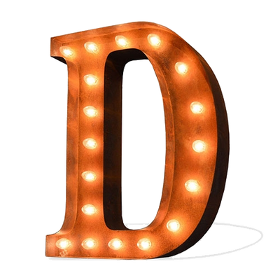 Vintage Marquee Letter - D