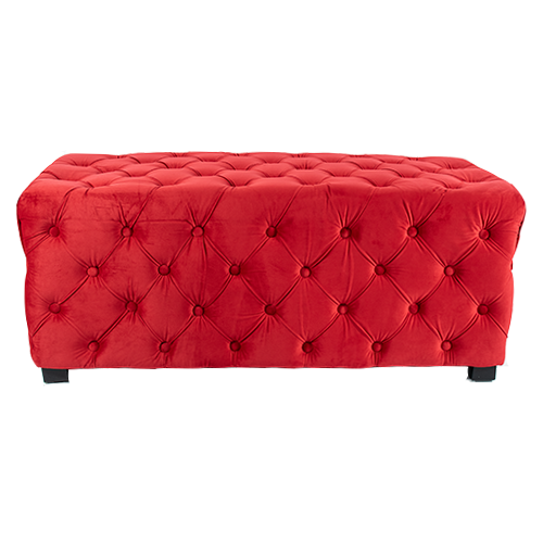 Red Velvet Bench