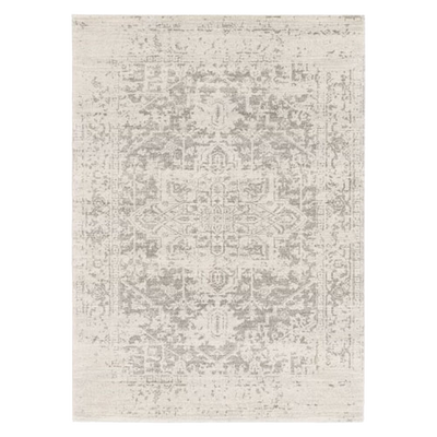 Distressed Grey Medallion Rug 8' x 10'