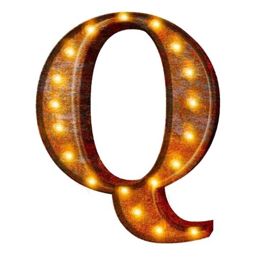Vintage Marquee Letter - Q