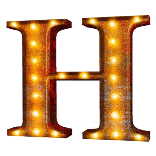 Vintage Marquee Letter - H