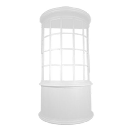 Curved Storefront Facade - White