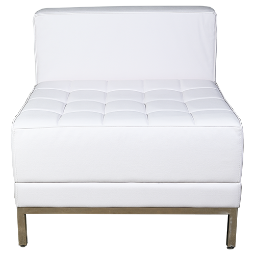 White Mod Chair - Armless