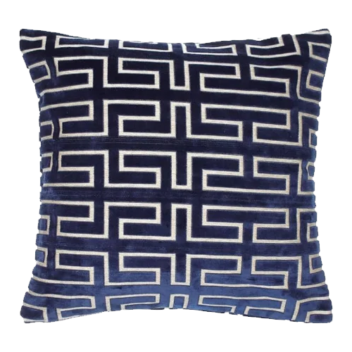 Navy Maze Pillow