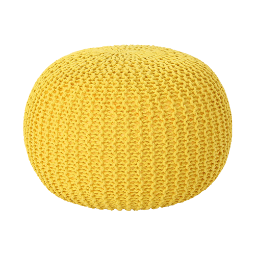 Yellow Pouf Ottoman