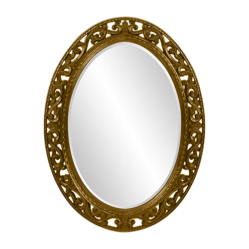 Gold Oval Mirror