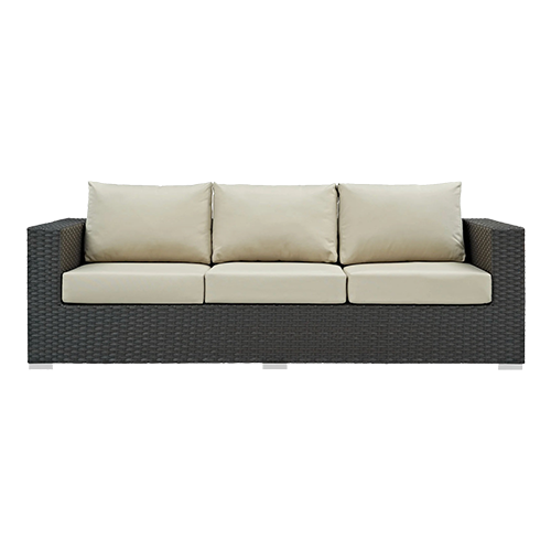 Chocolate Rattan Sofa