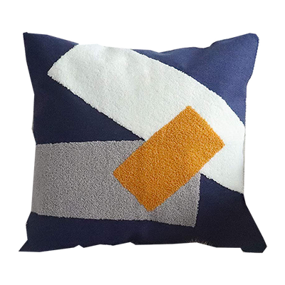 Blue Rectangles Pillow