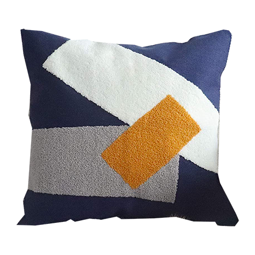 Blue Rectangles Pillow