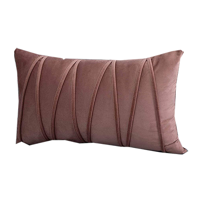 Rose Velvet Lumbar Pillow