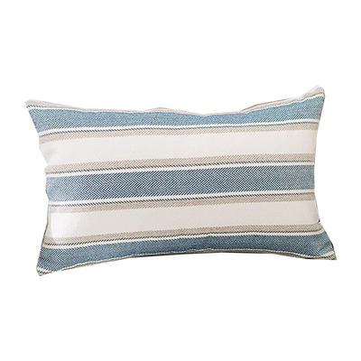 Navy Stripe Lumbar Pillow