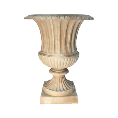 Faux Marble Fluted Urn
