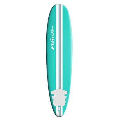 Mint Green Striped Surfboard