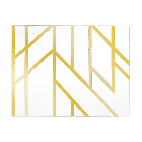 Geometric Stage Front - White & Gold