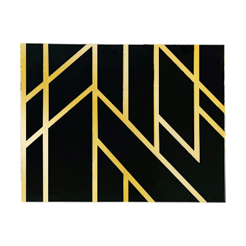 Geometric Stage Front - Black & Gold