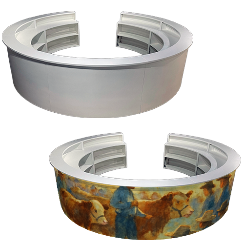 Halo Round White Bar