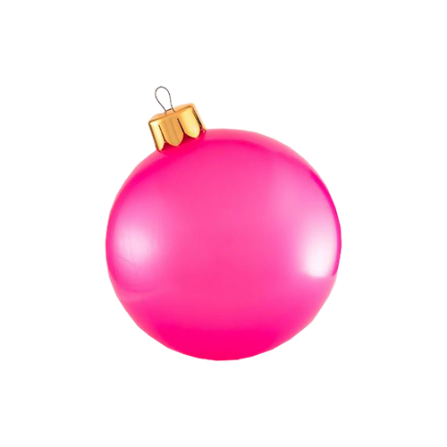 Holly Jolly Pink Oversized Ornament