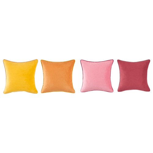 Set of (4) Velvet Spring Pillows