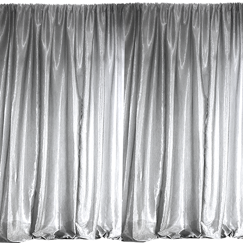 Silver Metallic Drape Panel 10' Long