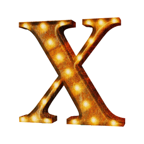 Vintage Marquee Letter - X