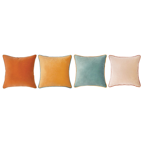Set of (4) Velvet Autumn Pillows