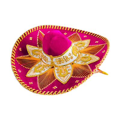 Sombrero - Hot Pink/Gold