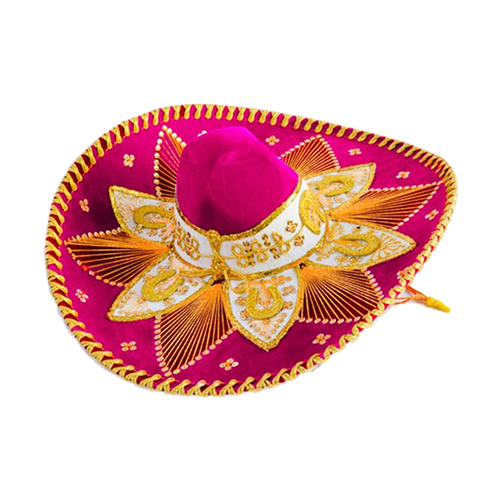 Sombrero - Hot Pink/Gold