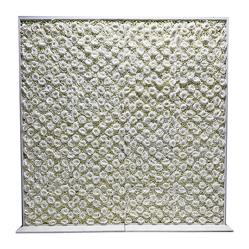 White Rose Floral Wall