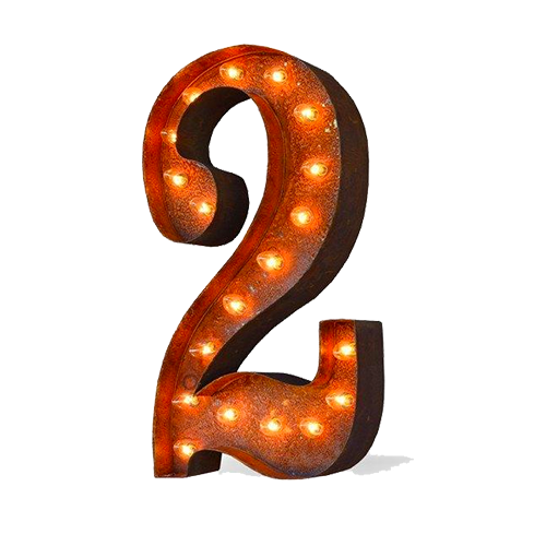 Vintage Marquee Number - 2
