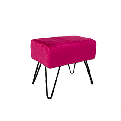 Pink Velvet Stool