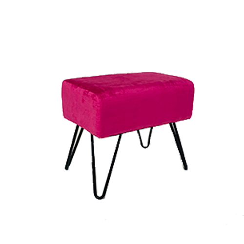 Pink Velvet Stool