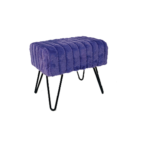 Purple Faux Fur Stool
