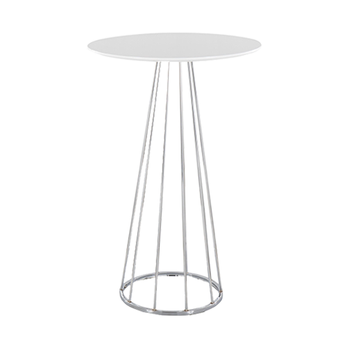 Silver and White Highboy Table